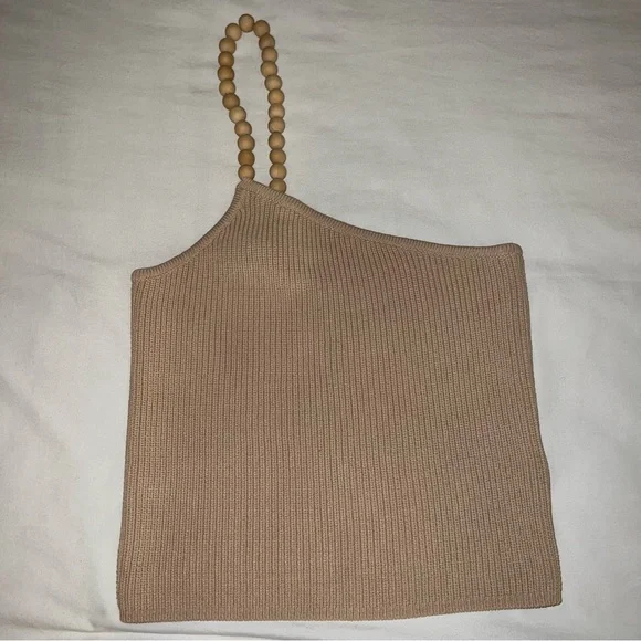 Zara Asymmetric Beaded Knit Top - Picture 4 of 9